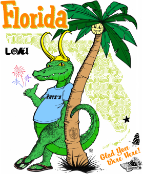Alligator Florida Palm tree