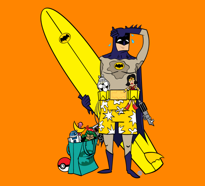 Batman surfer TATES Comics who we are